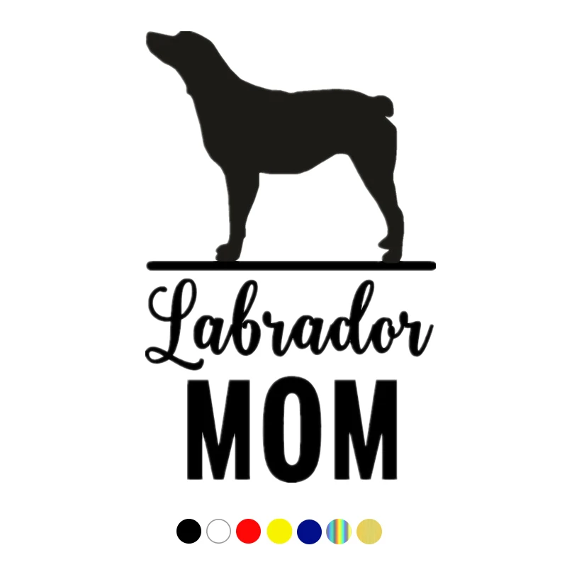 

CS-1653# 13x20 cm Labrador mom funny car sticker vinyl decal white/black for auto car stickers styling car decoration