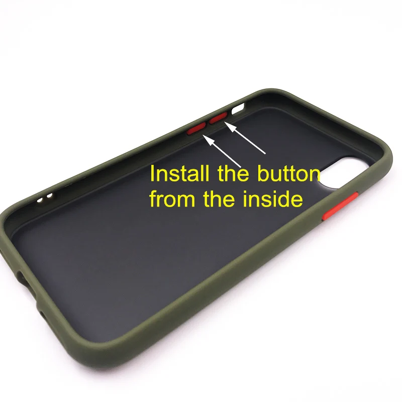 For iPhone Individual buttons contrast frosted case for DIY universal botton iphone 11 Pro Max X XR 7 8 Plus armor | Мобильные