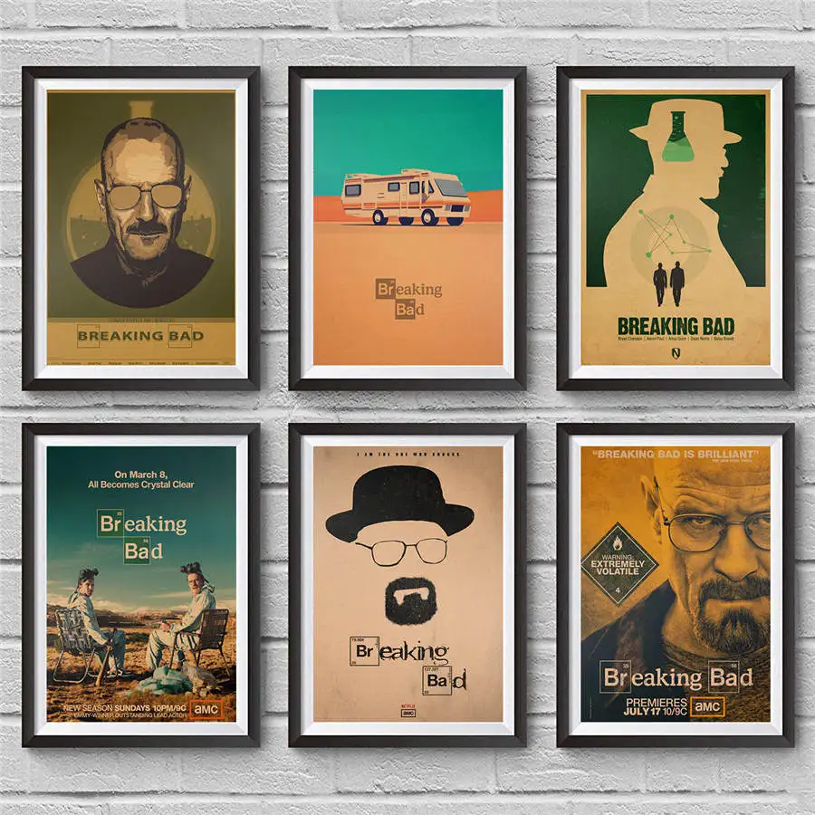 Ломающиеся Bad 1 фильм винтажные наклейки печать живопись стены стикеры крафт