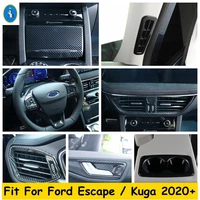 door handle bowl water cup holder air ac outlet steering wheel cover trim carbon fiber look for ford escape kuga 2020 2022