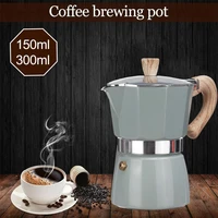 150300ml octagonal coffee maker portable home kitchen aluminum italian espresso coffee maker percolat stove top pot kettle