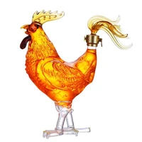 750ml top quality creative animal chicken shaped whiskey decanter 500ml home bar glass decanter for liquor scotch bourbon
