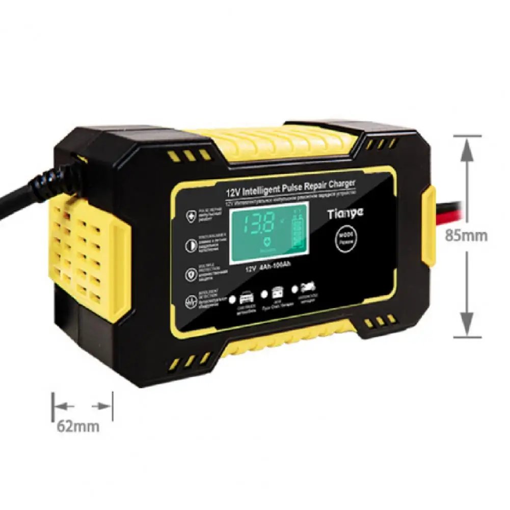 Зарядное устройство для автомобиля 12 В с цифровым дисплеем высокая