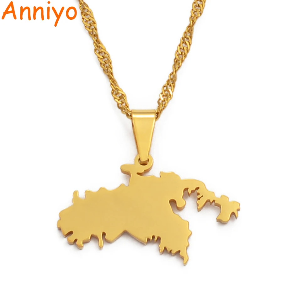 Ожерелье с подвеской в виде карты Святого Джона из Соединенных Штатов от Anniyo