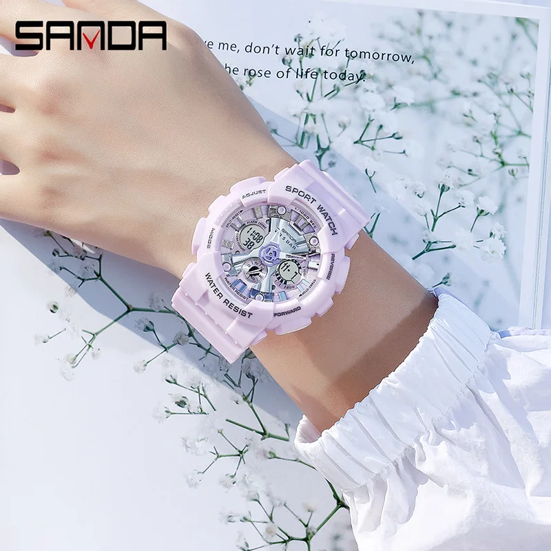 

Harajuku Style Digital Sports Waterproof Students Korean Simple Electronic Multifunctional Women Watch