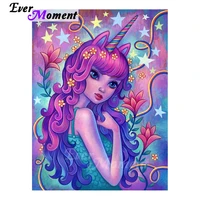 ever moment diamond painting cross stitch young girl handmade mosaic craft art decor for giving children adults hobby 4y1452