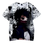 Коллекция 2021 года, футболка с 3d принтом My Hero Академия Dabi, футболка с коротким рукавом на веснулето, забавный Аниме Топ в стиле Харадзюку для взрослых и детей