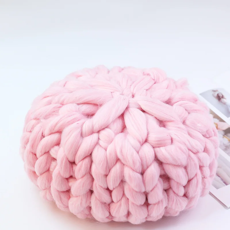 Оливковая Новинка Макарон искусственная шерсть ручная работа толстая нить