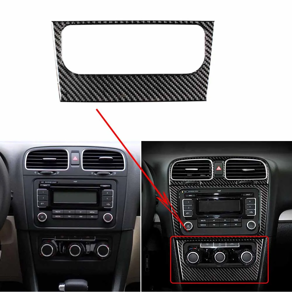 

Автомобильная панель кондиционирования воздуха, наклейка из углеродного волокна для VW golf6 gti R MK6 08-12