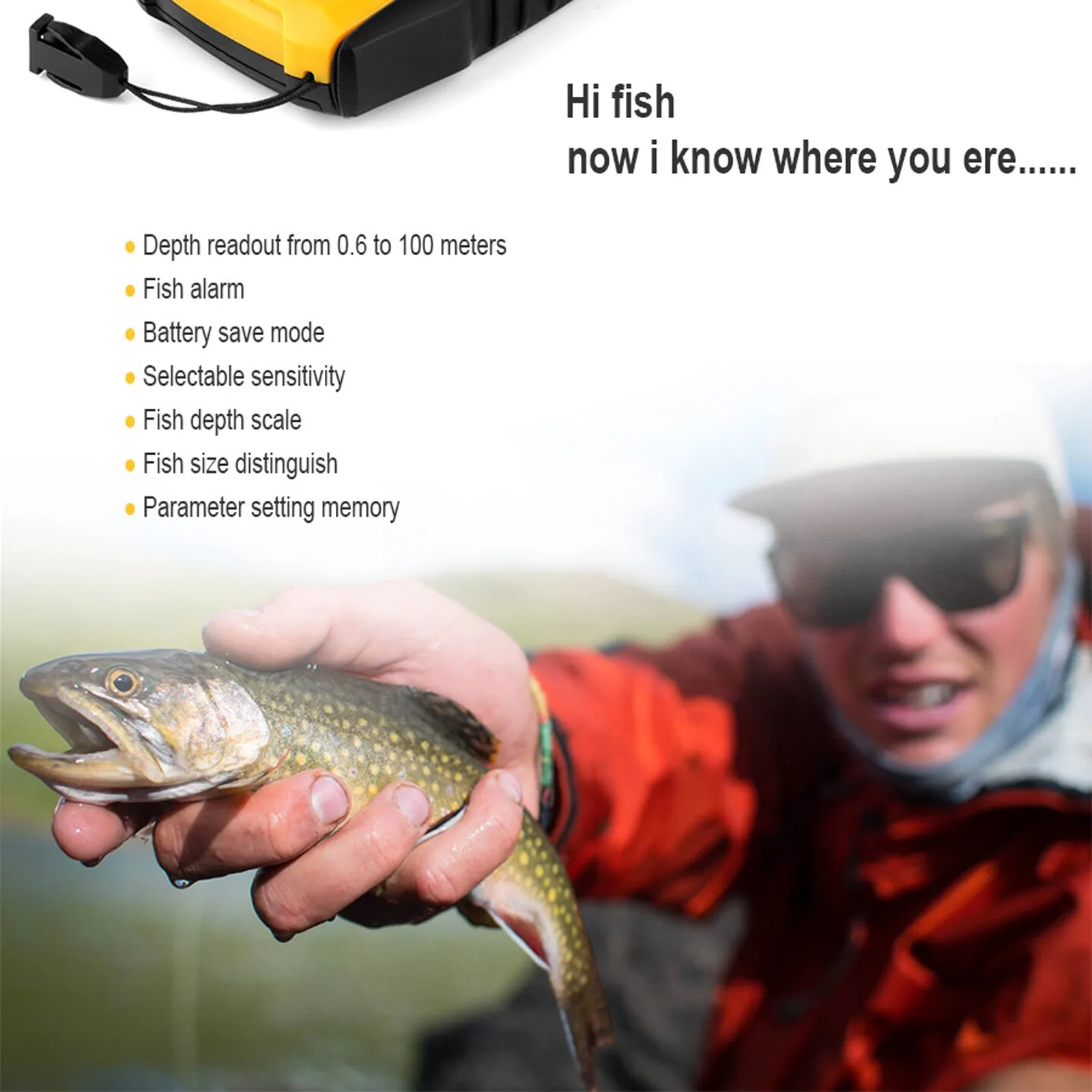 Портативный рыболокатор перезаряжаемый беспроводной эхолот для рыбалки глубины