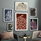 Абстрактная линия Геометрическая кривая девушка настенная Картина на холсте скандинавский постер современные картины для гостиной спальни домашний декор