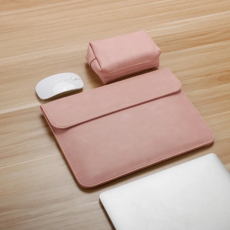 Сумка для ноутбука чехол с вкладышем Mac book Air 13 дюймов сумкой питания розовая кожа