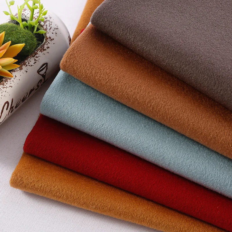 

100%Wool Cashmerel High Density Double Side Woolen Fabrics Sewing Coat Blazer 570g/m2 Thick High End Winter Fleece Telas 100X150