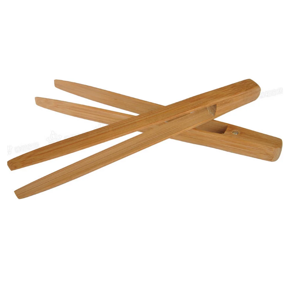 2 шт. пинцет для приготовления тостов бекона бамбукового дерева|Чайные держатели|