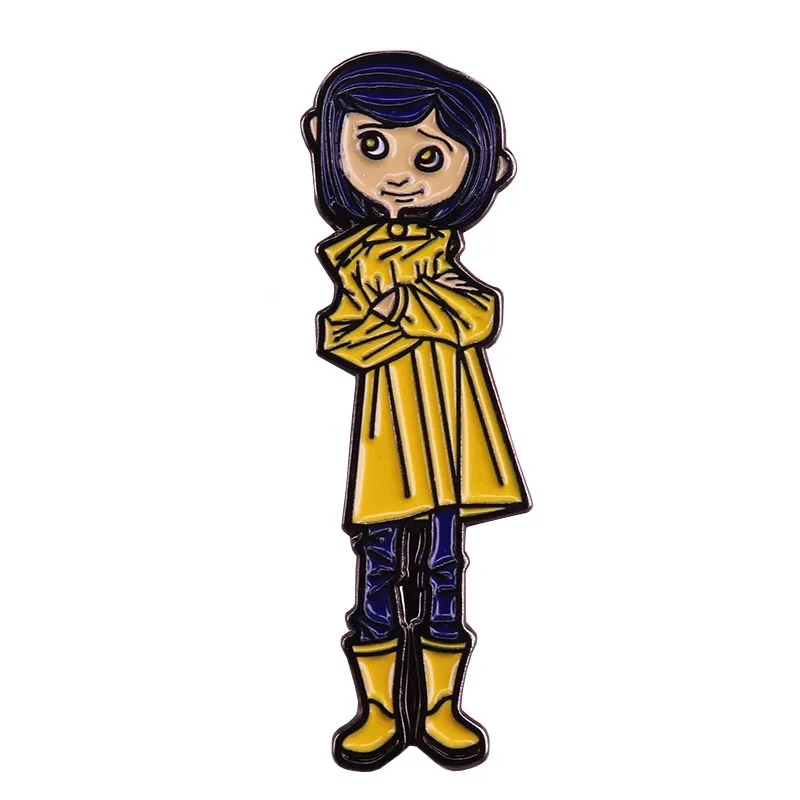 LT915 Coraline Cute Enamel Lapel Pin Badge Pins Hats Clothes Backpack Decoration Jewelry Accessories Gifts for Friends | Украшения и