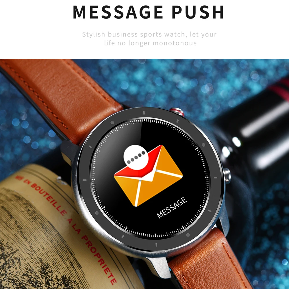 Модные Смарт-часы F12 1 3 дюймов Полный Круглый сенсорный экран шагомер умные часы