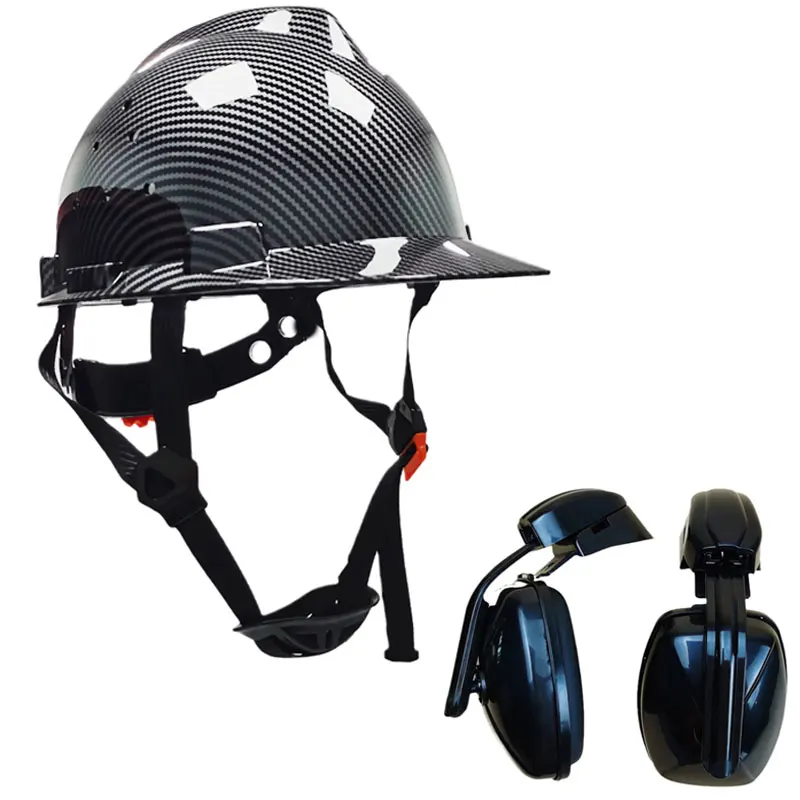 Safety Helmet with Earmuffs Security Protection Hard Hat Construction High Quality Work Cap for Riding Industrial | Безопасность и