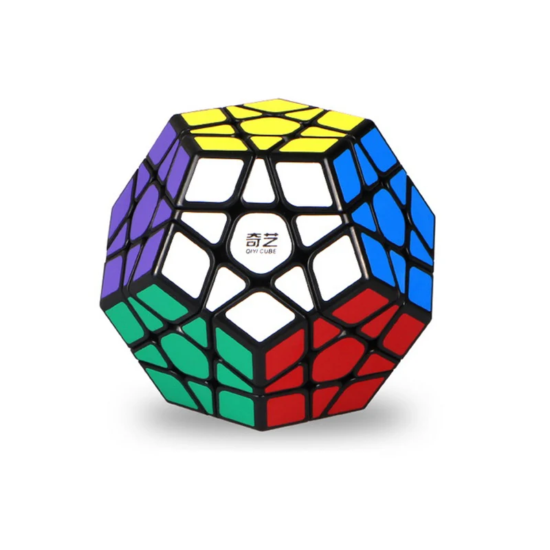 QIYI QiHeng 3X3 Megaminxeds, Магический кубик, чёрный, Скорость Профессиональный 12 Сторон головоломка Cubo Magico, Обучающие образовательные игрушки для Детский подарок - Цвет: Black