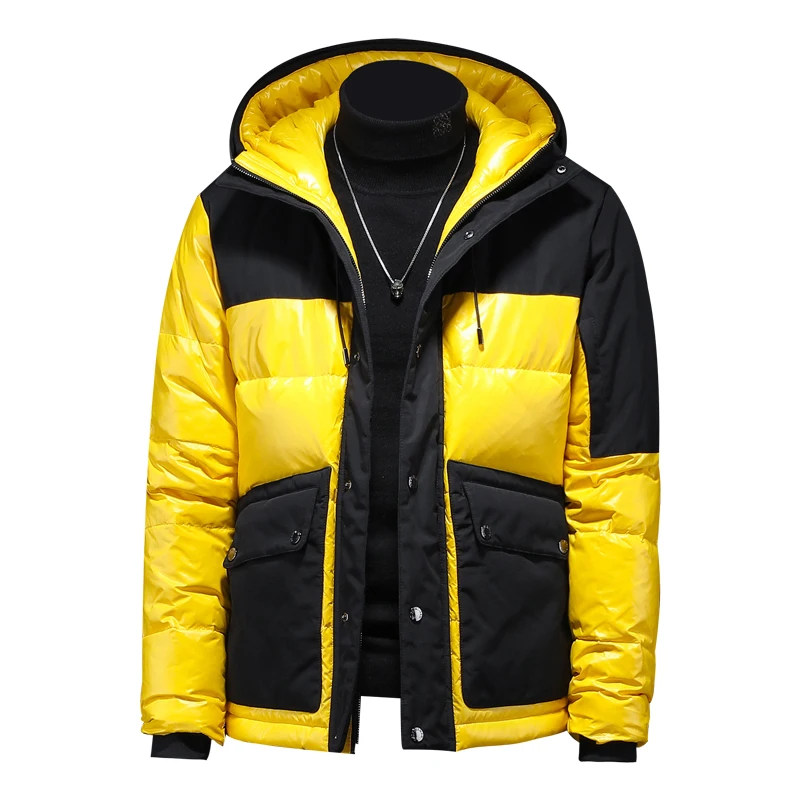 

Men's Winter New Men's thick j High Quality Brand Clothing Hooded White Duck Down Fashion Trend Casual Thick Coat Large Size 4XL