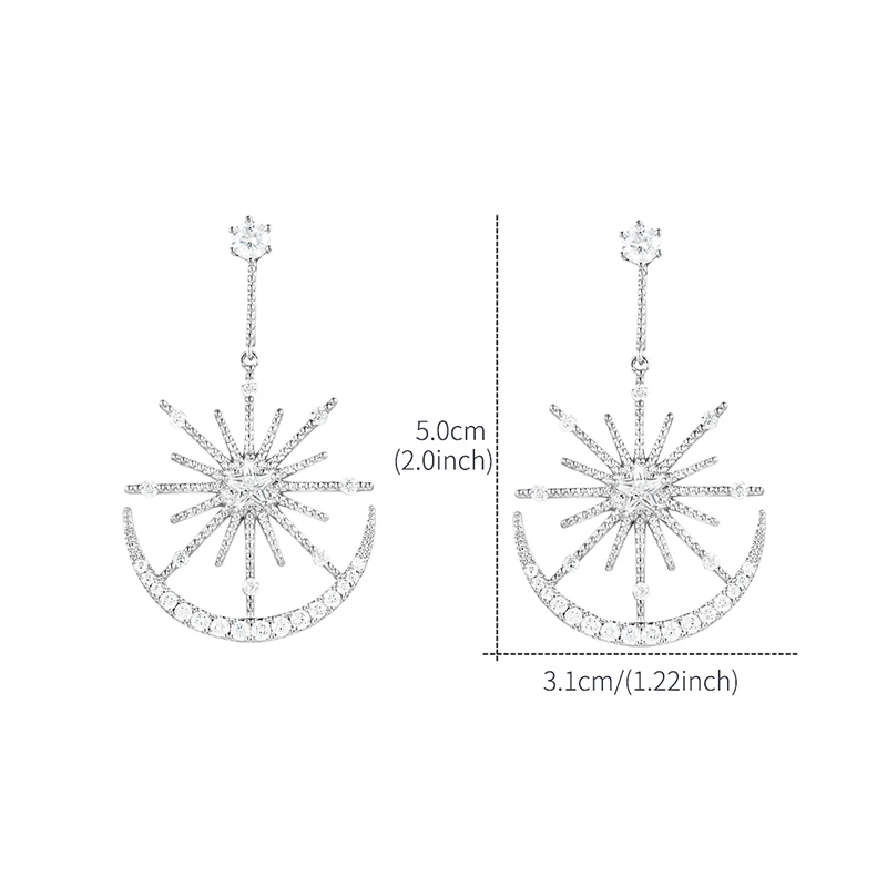 Серьги-капельки WEIMANJINGDIAN из меди с кубическим цирконием