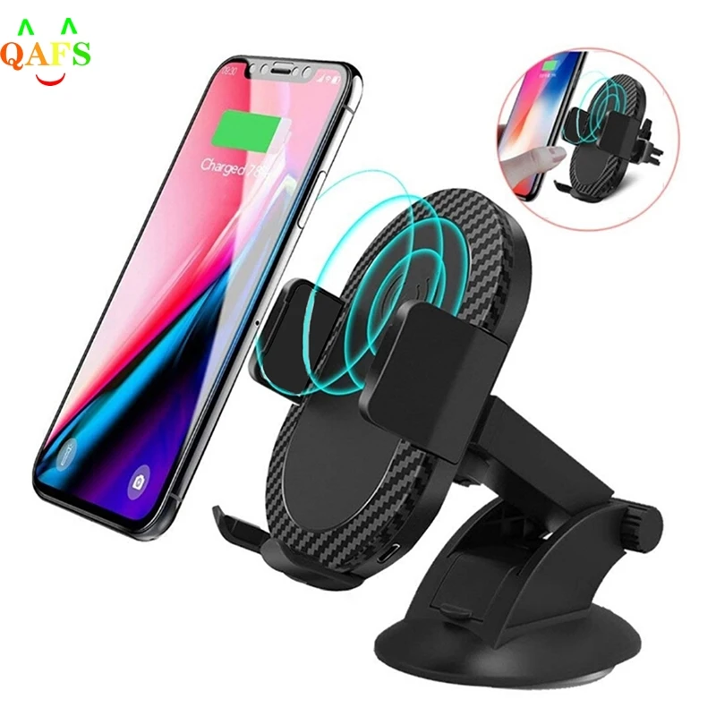 

1 шт., автомобильное беспроводное зарядное устройство Qi для Iphone 8/8Plus/X/XR/XS Max