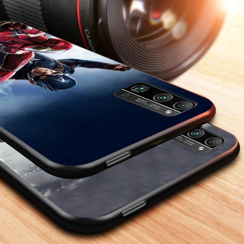 

Captain America Marvel for Huawei Honor V30 20 Pro X10 9S 9A 9C 9X 8X 10 9 Lite 8 7 Pro Silicone Soft Black Phone Case