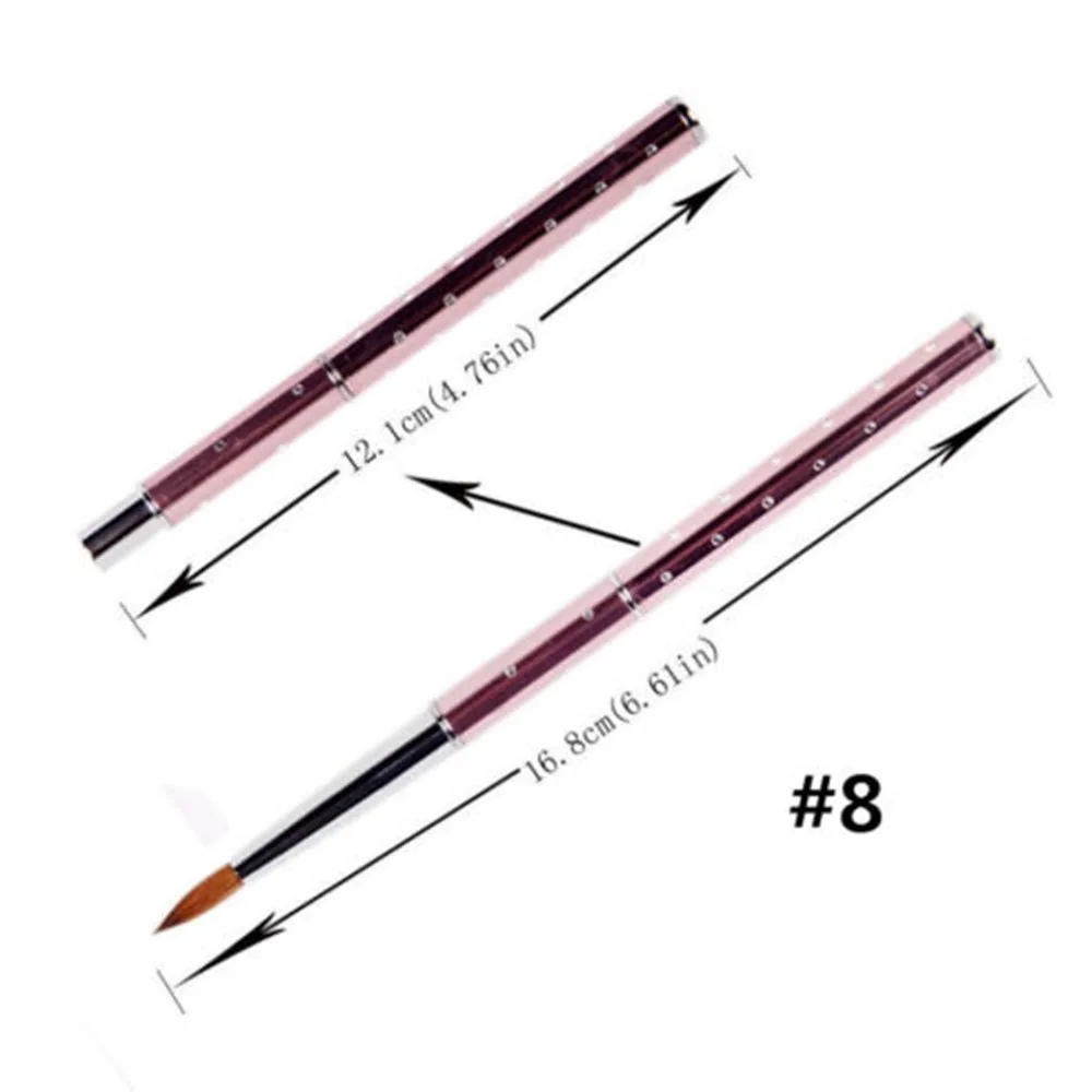 

Nail Art Sable Acrylic Brush Pen Equipment Gel Polish DIY Painting Carving Pen For Manicure Accessories Tool For Nail Styling