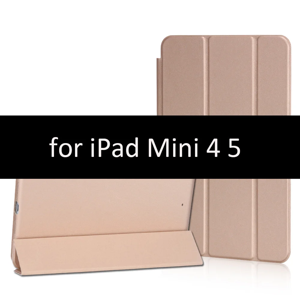 Чехол для iPad Mini 5 4 3 2 1 чехол GOLP PU кожаный тройной бумажник откидной стенд магнитный автоматический режим сна смарт-чехол для iPad Mini 5 чехол - Цвет: Gold-45