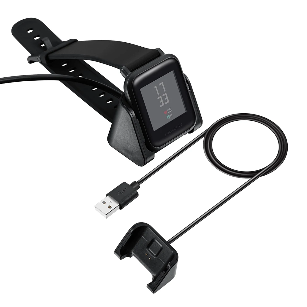 USB магнитное зарядное устройство для Xiaomi Huami Amazfit Bip Молодежный кабель для быстрой зарядки зарядное устройство запасная часть Смарт-часы зарядное устройство