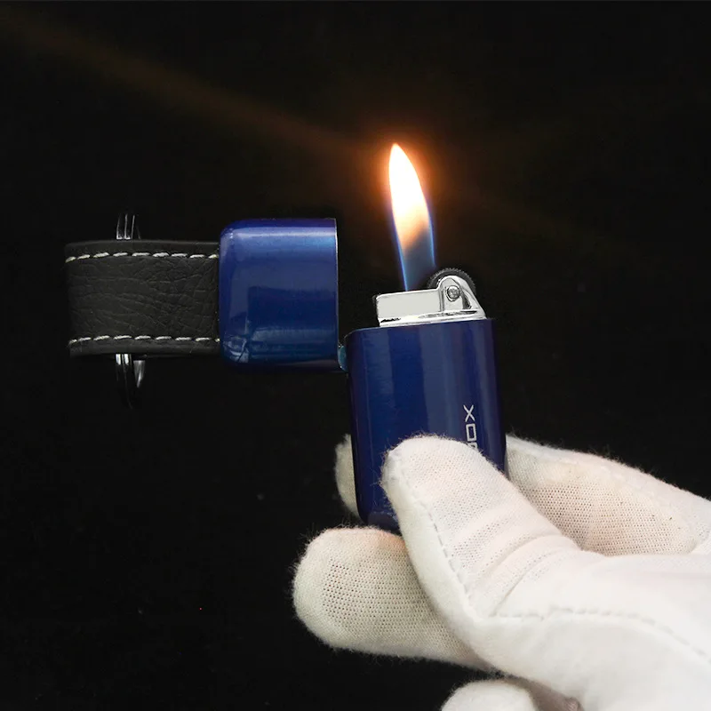 

Портативная Зажигалка-брелок, многоразовая Бутановая газовая мини-зажигалка с шлифовальным кругом и обычным пламенем, устройство для куре...