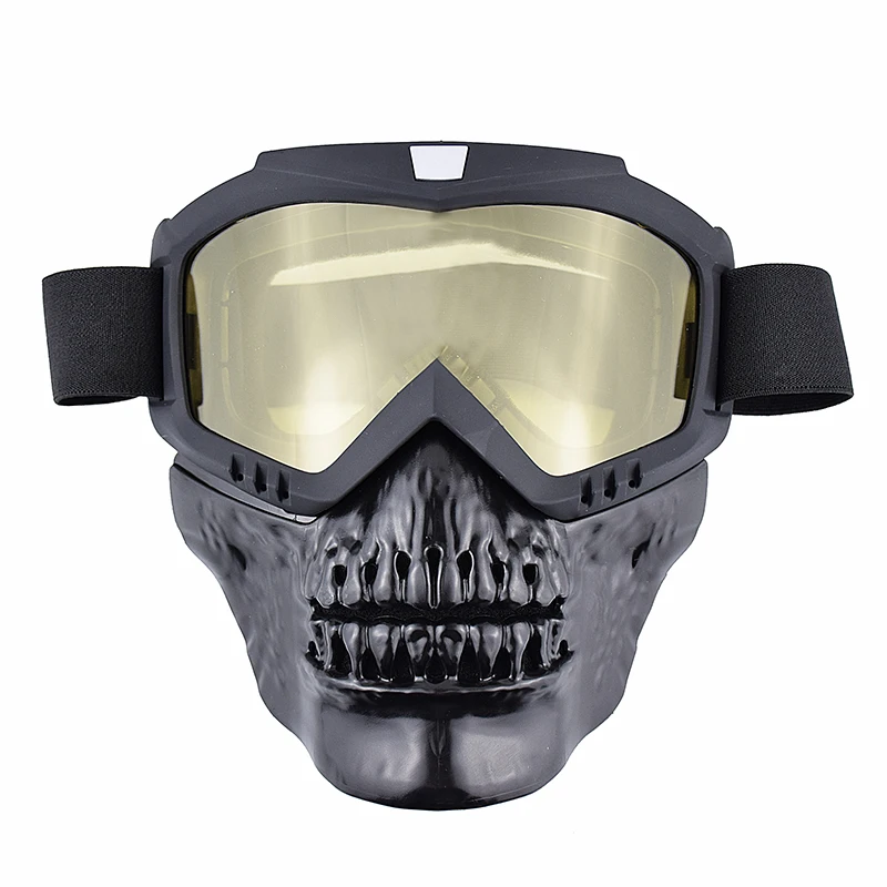 4 Color Perfect for Open Face Motorcycle Half Helmet Detachable modular Goggles Mask Outdoor Riding Motocross Skulls Glasses | Автомобили