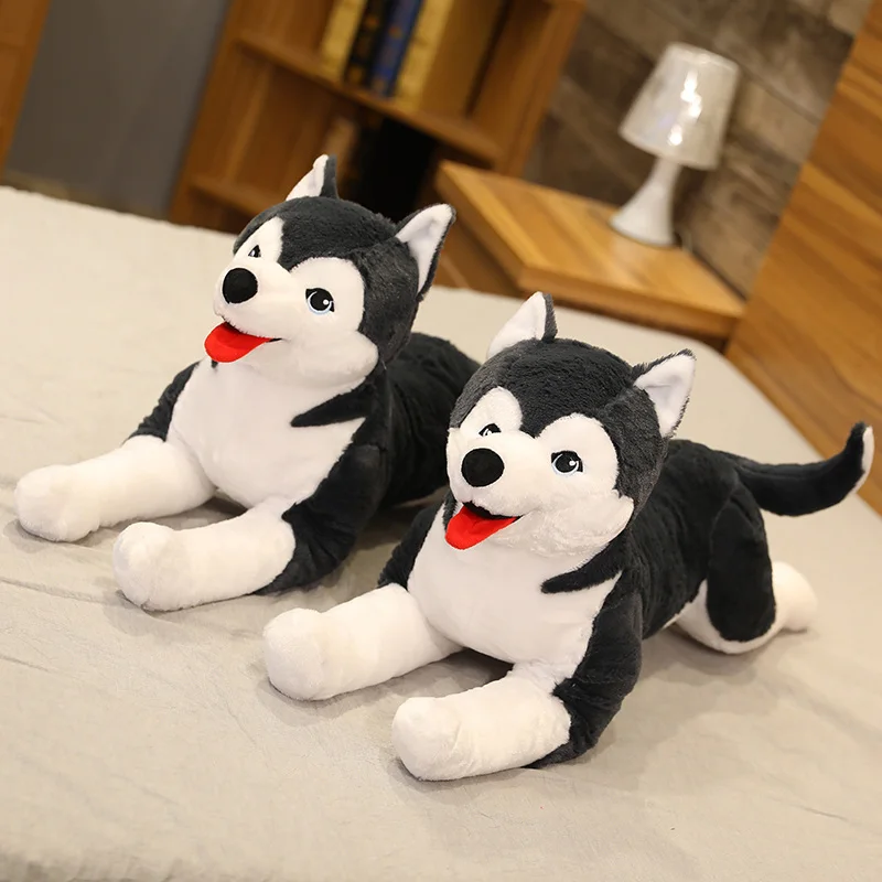

70cm Lifelike Husky Dog Plush Toy Simulation Stuffed Dog Animal Toys for Children Soft Baby Doll Kids Girl Lovely Birthday Gift