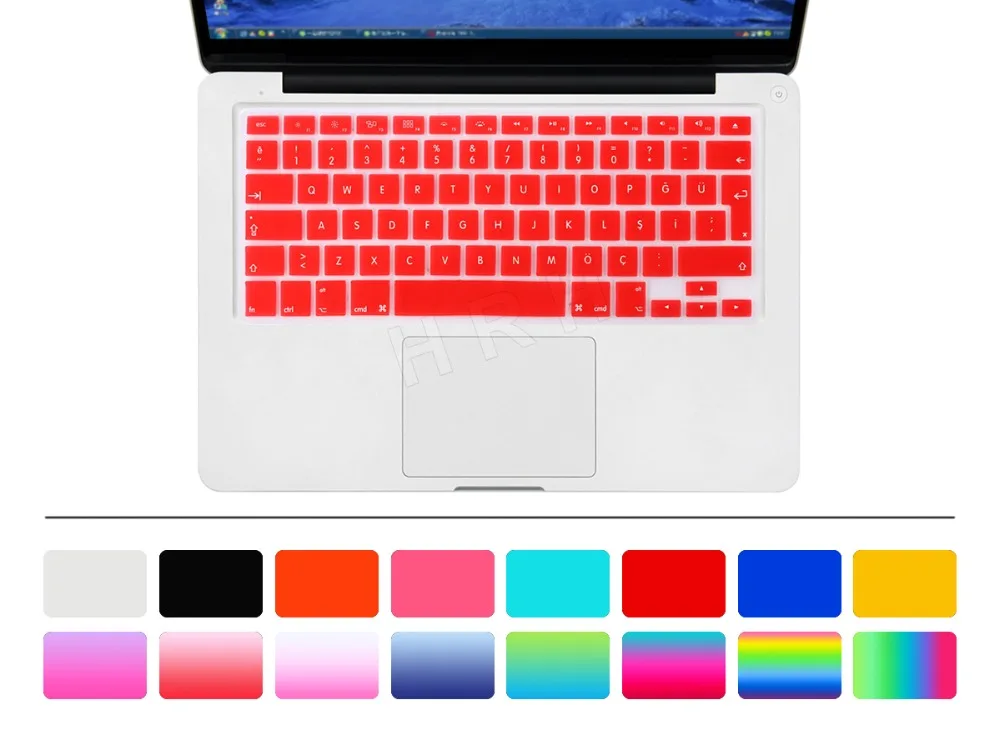 HRH Водонепроницаемый Ультратонкий силиконовый чехол для клавиатуры на турецком