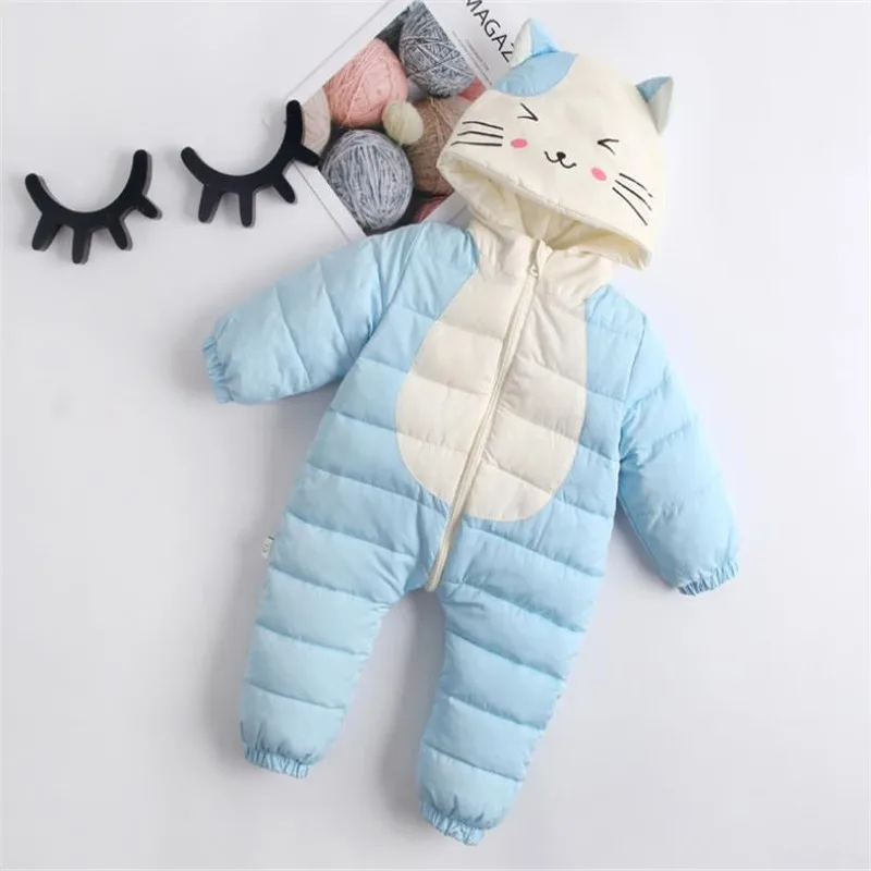 Hooded Infant Snowsuit Cotton Overalls Baby Winter Warm and Soft Jumpsuit Russian for Kids 6-12 Months |