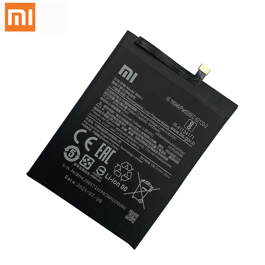 100 orginal xiao mi bm4j 4500mah battery for xiaomi redmi note 8 pro high quality phone replacement batteries free global shipping