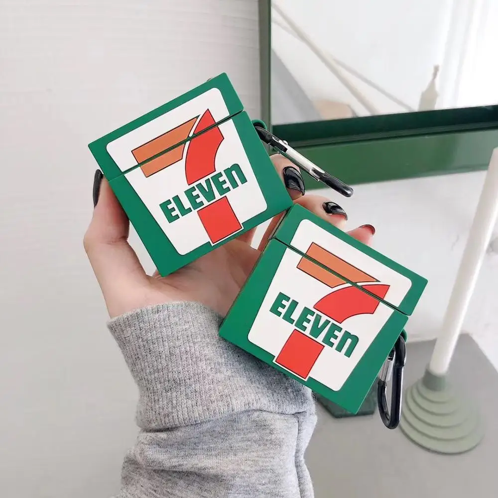 Симпатичные 7 Eleven классические наушники зарядный чехол для AirPods 1 2 беспроводные