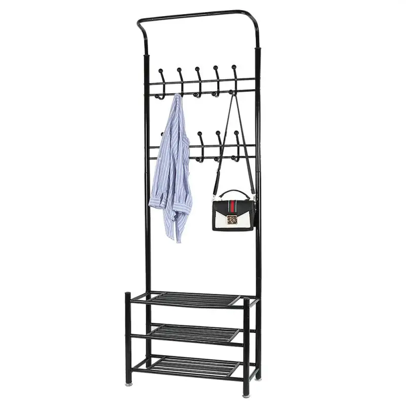 

Simple Home Coat Rack Large Capacity Bedroom Wardrobe Closet Clothes Hanger Mutifunctional Storage Organizer Floor Shelf HWC