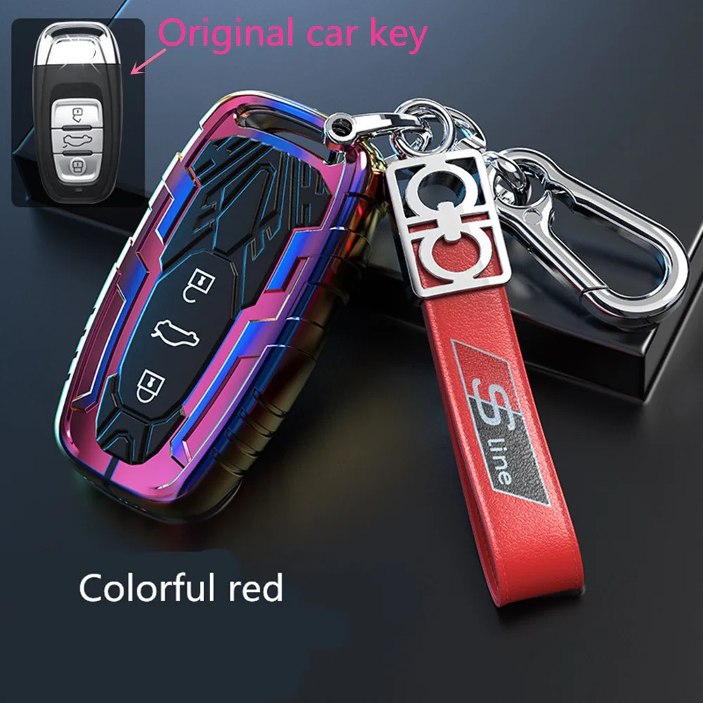 

key case cover Galvanized Alloy For Audi A1 A3 A4 A5 A6 A7 A8 Quattro Q3 Q5 Q7 2009 2010 2011 2012 2013 2014 2015