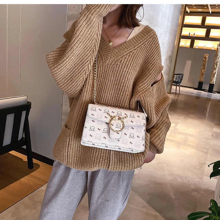 Hello kitty Женские сумки-мессенджеры модные сумки с металлическим замком сумка на одно плечо Bolsas Feminina GG CHANNEL сумки Cc
