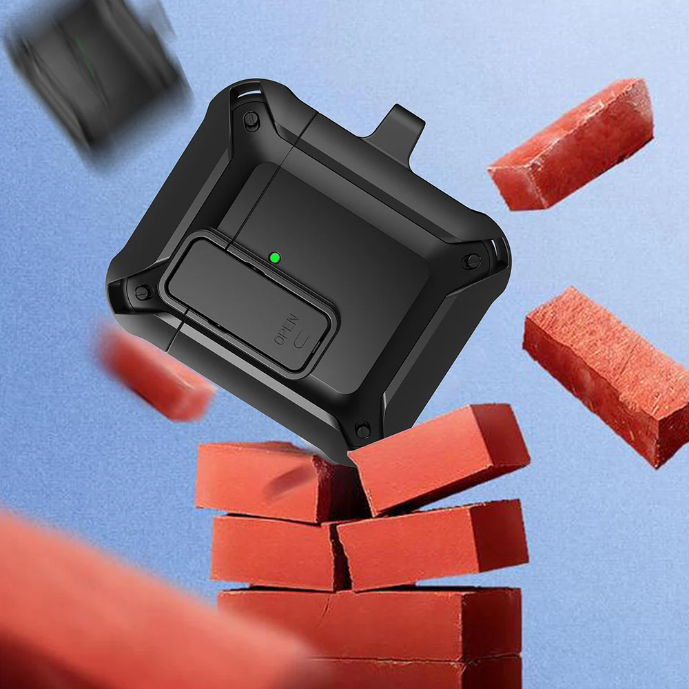 Чехол для Airpods 2 1 чехол наушников с пряжкой и переключателем противоударный Apple