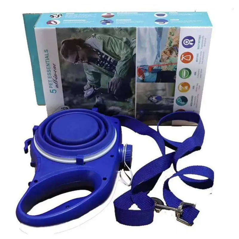 

1PCS With Water Bottle 3M Retractable Dog Leash Extending Puppy Walking Leads Pet Dog Running Leashes Hands Freely