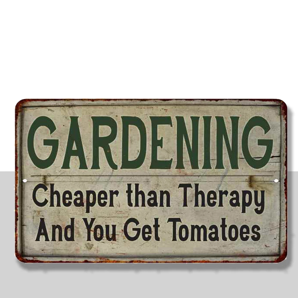 

Gardening Chearper Than Vintage Look Garden Chic Metal Sign