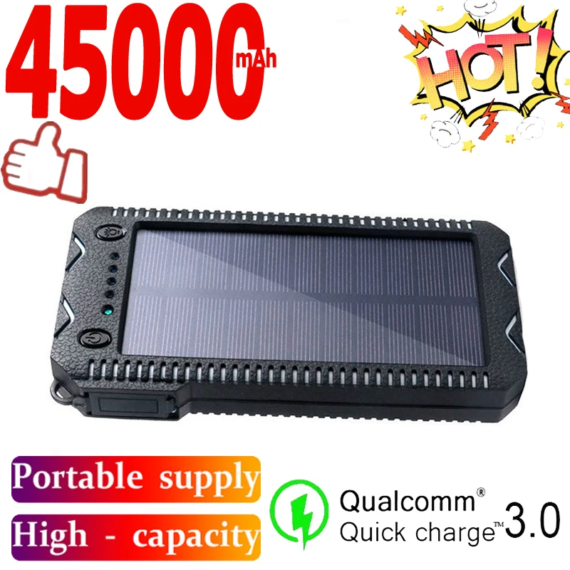 Мобильный телефон на солнечной батарее 45000 мАч большая емкость уличный