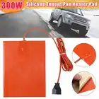 300 Вт 15x20 см автомобильный поддон для двигателя, резервуар для отстойника, силиконовый нагреватель, водонепроницаемая подогревательная подушка для масляного бака двигателя с американскойевропейской вилкой