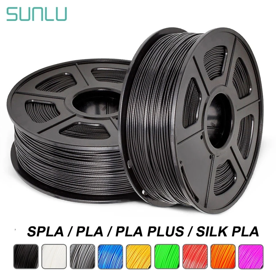 

SUNLU PLA Plus 3D Printer Filament PLA 1.75mm Rainbow 1KG With Spool SILK PLA 3D Filament 3D Printing Material