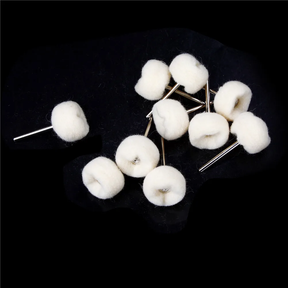 

10Pcs Grinding Jewelry Metals Wheels Fit Rotary Tool Grinding Accessory Fine Wool Polishing Tool