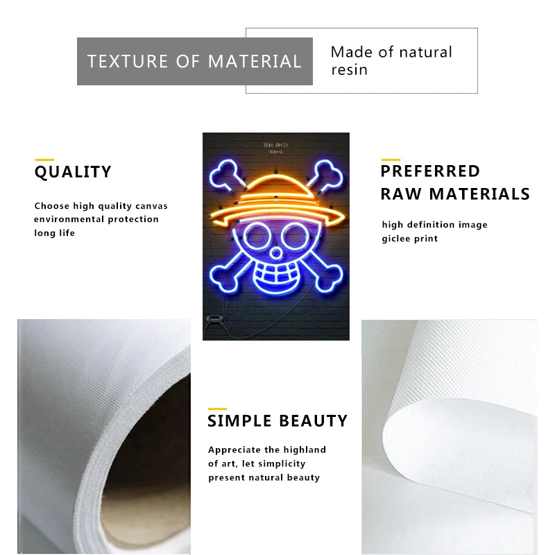 Модульное настенное искусство цельный холст картины Луффи принты ророноа постер