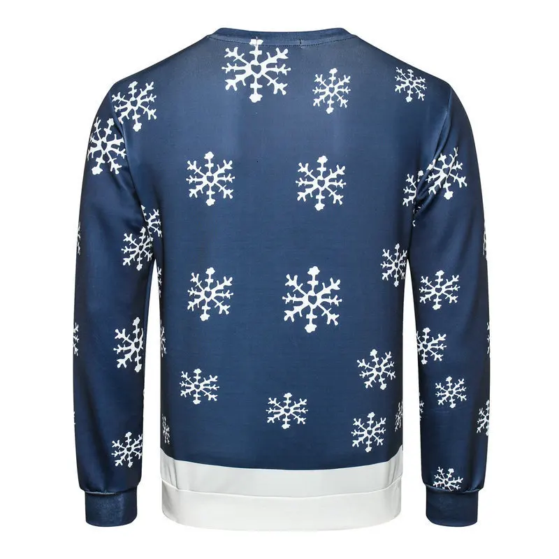 LEH 3D джемпер Снеговик Олень новый Санта Клаус Рождественский свитер с узором