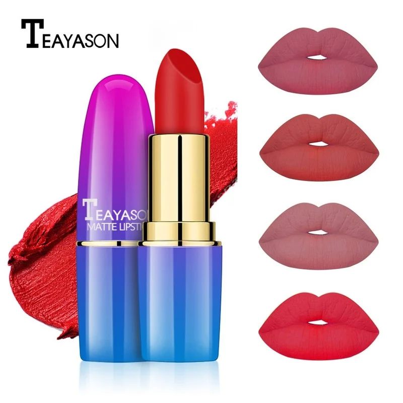 

12 Colors Bullet Gradient Matte Velvet Long Lasting Lipstick Makeup Nude Lipstick Lip Gloss Faical Beauty Makeup Cosmetics