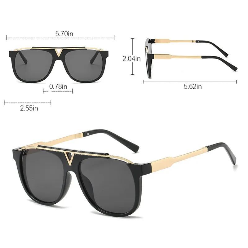 Винтажные очки TTLIFE круглые классические солнцезащитные с пчелами и буквами для